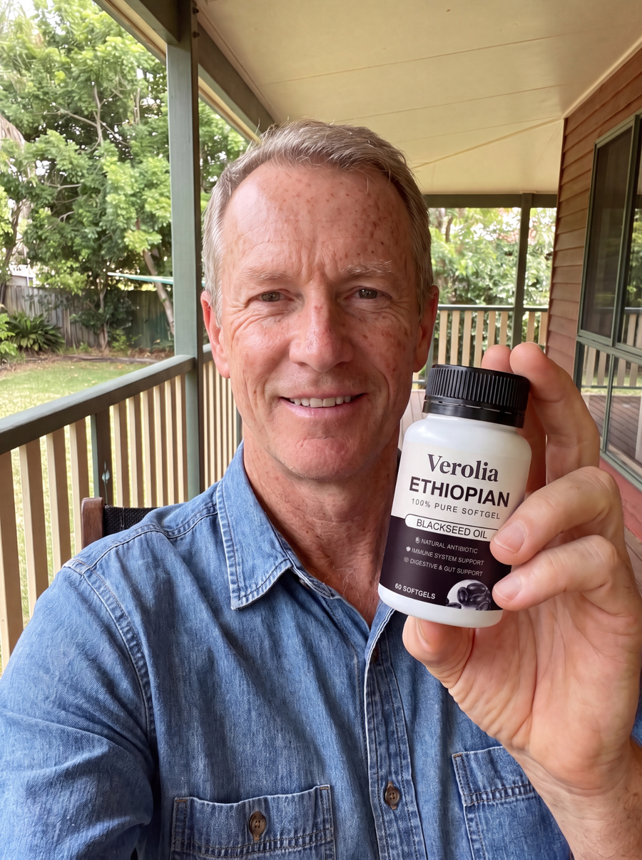 Arnold U. with Verolia black seed oil