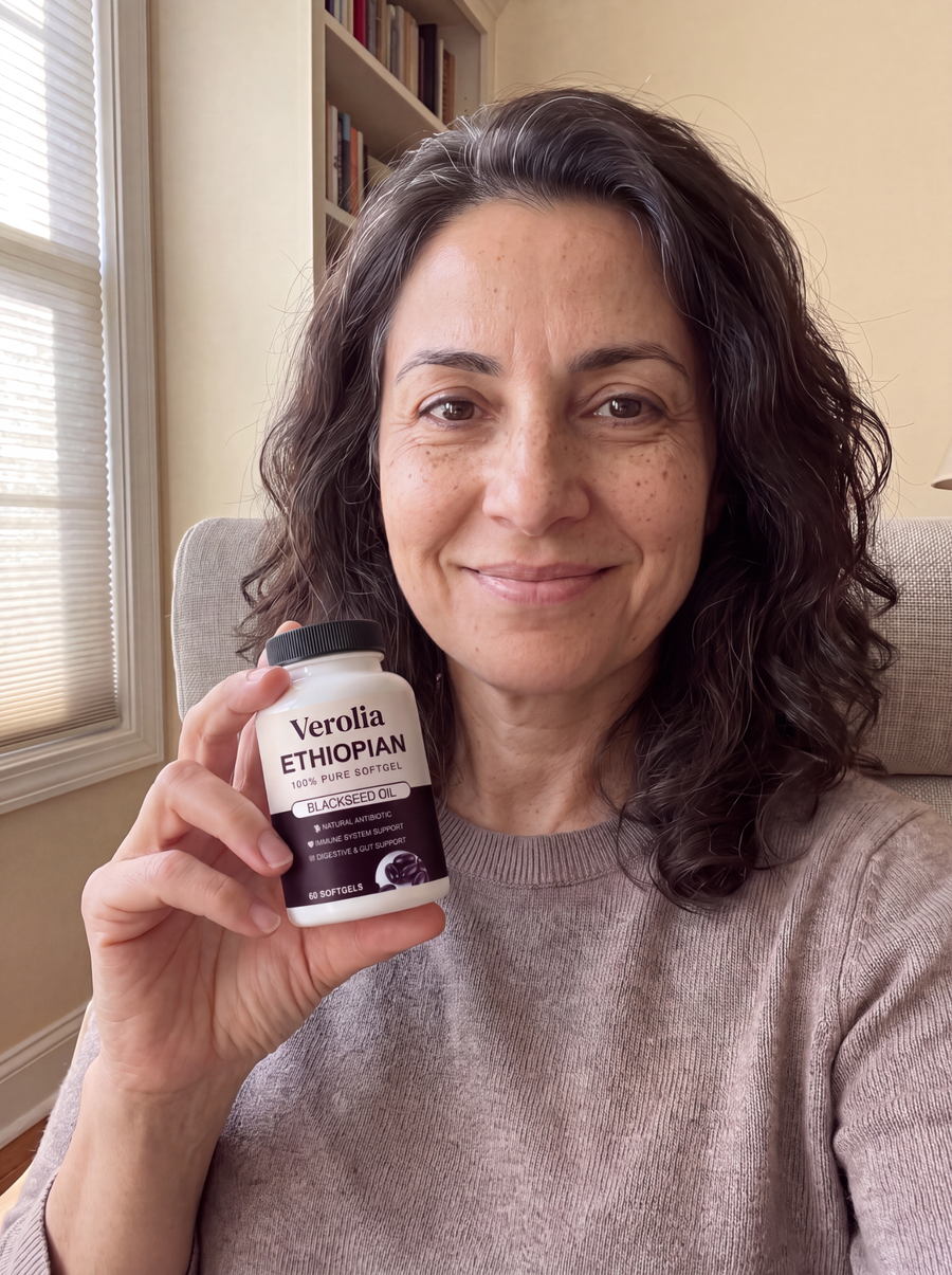 Jolanta C. with Verolia black seed oil