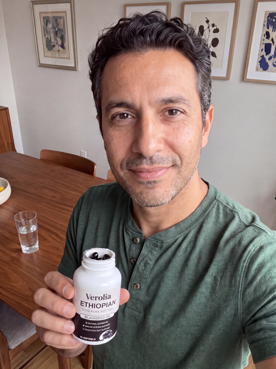 Marcus A. with Verolia black seed oil