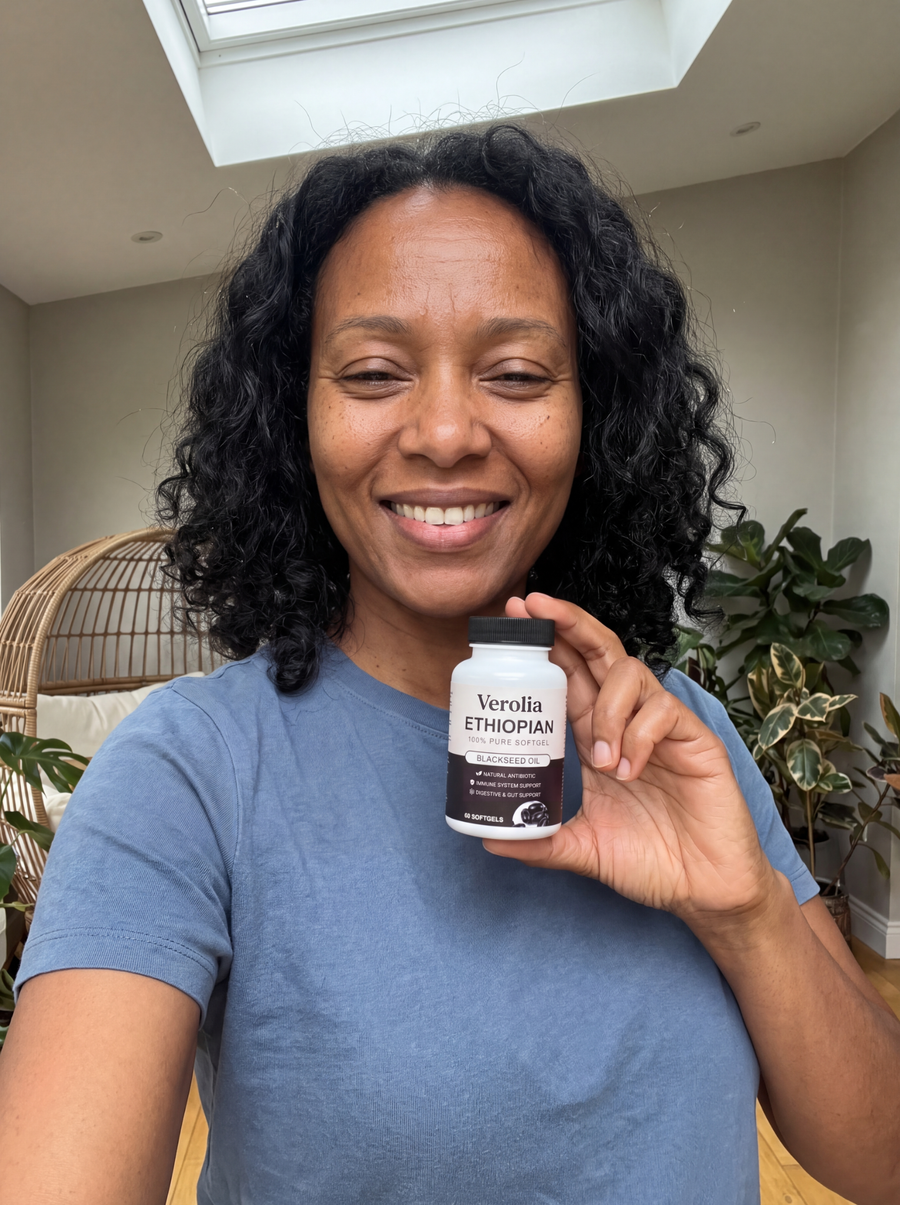 Priya N. with Verolia black seed oil